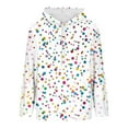 thumbnail image 6 of Ounisa Women's 2025 Fall Long Sleeve Hoodie Color Polka Dots Graphic Pullover Sweatshirt Lightweight Casual Tops Blouse, 6 of 6