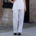 thumbnail image 4 of Uncommon Threads 4000-2504 Large Classic Basic Baggy Chef Pant with 3'' Elastic Waist in White, 4 of 4