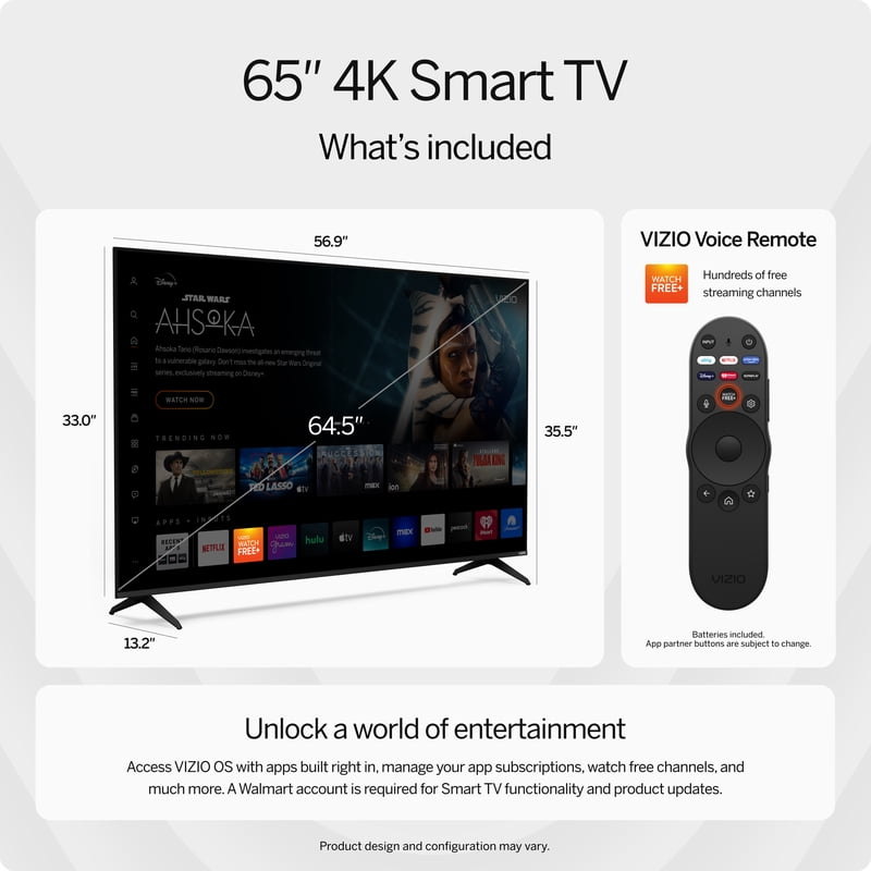 VIZIO 65" Class 4K UHD LED HDR Smart TV (V4K65M-08) feature detail