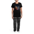 thumbnail image 4 of CafePress - Glitter Pumpkin - Women's Short Sleeve Print T-Shirt and Pants Dark Cotton Pajama Set, 4 of 7