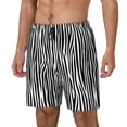 thumbnail image 2 of Uemuo Zebra Skin Pattern Mens Swim Trunks Quick Dry Board Shorts with Mesh Lining, Stretch Beach Shorts Quick Dry No-Chafing Board Shorts-Small, 2 of 9