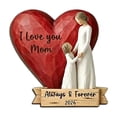 thumbnail image 2 of Mother's Day Ornament Heart Table Decor Engraved Message Keepsake for Mother's Day Living Room Desk Shelf Mantel Grandma Gift Home Decoration Family Tribute Tabletop Memory Wall Accent Gift Ideas, 2 of 6