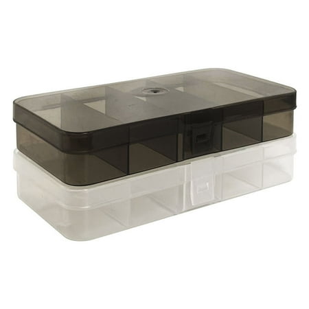Sportteer Fishing Tackle Box Bait Storage Box Transparent Fishing Bait Cases: 5-Compartments for Clear Storage