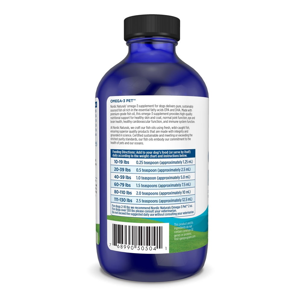 Nordic Naturals Omega-3 Pet, Liquid, Medium to Large Breed Dogs, 8 Oz
