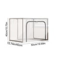 thumbnail image 3 of Extra-Large Foldable Clothing Storage Box, Stackable Metal Frame, Linen Fabric Organizer with Transparent Window and Handles, Closet and Bedroom Storage, 3 of 5