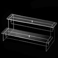 thumbnail image 1 of WinWay 2-5 Layers Acrylic Ladder Display Stand Perfume Doll Transparent Storage Rack,2 layers 20cm, 1 of 9