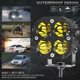 thumbnail image 3 of Luz de trabajo de 3 pulgadas, 4 Led, alto brillo, 40w, luz amarilla/blanca, lámpara Led Compatible con moto, 3 of 5