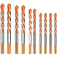 thumbnail image 1 of 10 Pieces Tungsten Carbide Masonry Drill Bit Set For Ceramic Porcelain Metal Steel (6 /8 /10 /12mm), 1 of 4