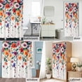 thumbnail image 6 of Purple Orange Flowers Fabric Shower Curtain Green Leaf Washable Shower Curtains for Bathroom, Waterproof Bath Curtain with Hooks Home Decor 72x84in, 6 of 8