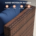 thumbnail image 3 of Poteban Patio Furniture Sets, Modular Rattan Outdoor Patio Sectional Furniture Sofa Set, Wicker Patio Conversation Set for Backyard,9PCS, 3 of 8
