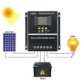 thumbnail image 3 of Controlador de carga solar MPPT/PWM de 80 A, 12 V/24 V/36 V/48 V, controlador automático, cargador de batería solar fotovoltaica con color negro, 3 of 5