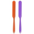 thumbnail image 1 of Uxcell 2 Pcs Spatule en Silicone 9.45 Pouces Réutilisable Antiadhésive Flexible pour Résine Époxy Peinture Liquide Violet/orange, 1 of 6