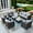 Grey, variant on Ovios 7 Pieces Patio Furniture Set All-Weather Wicker Rattan Conversation Set Outdoor Sectional with Cushions for Backyard,Dark Grey