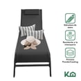 thumbnail image 2 of Camastro para Exterior Jardín Playa o Terraza de Textileno con Respaldo Reclinable gris, 2 of 7