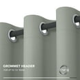 thumbnail image 5 of ZOPZO 100% Blackout Curtains, Energy Saving, Light Gray, 52W x 45L Inch, Thermal Insulated Noise Reducing Window Drapes for Living Room, 2 Panels, 5 of 7