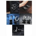 thumbnail image 3 of Leverback Earrings for Women,Elegant Austrian Crystal Earrings,Black Dangle Hoop Earrings Hypoallergenic Jewelry, 3 of 3