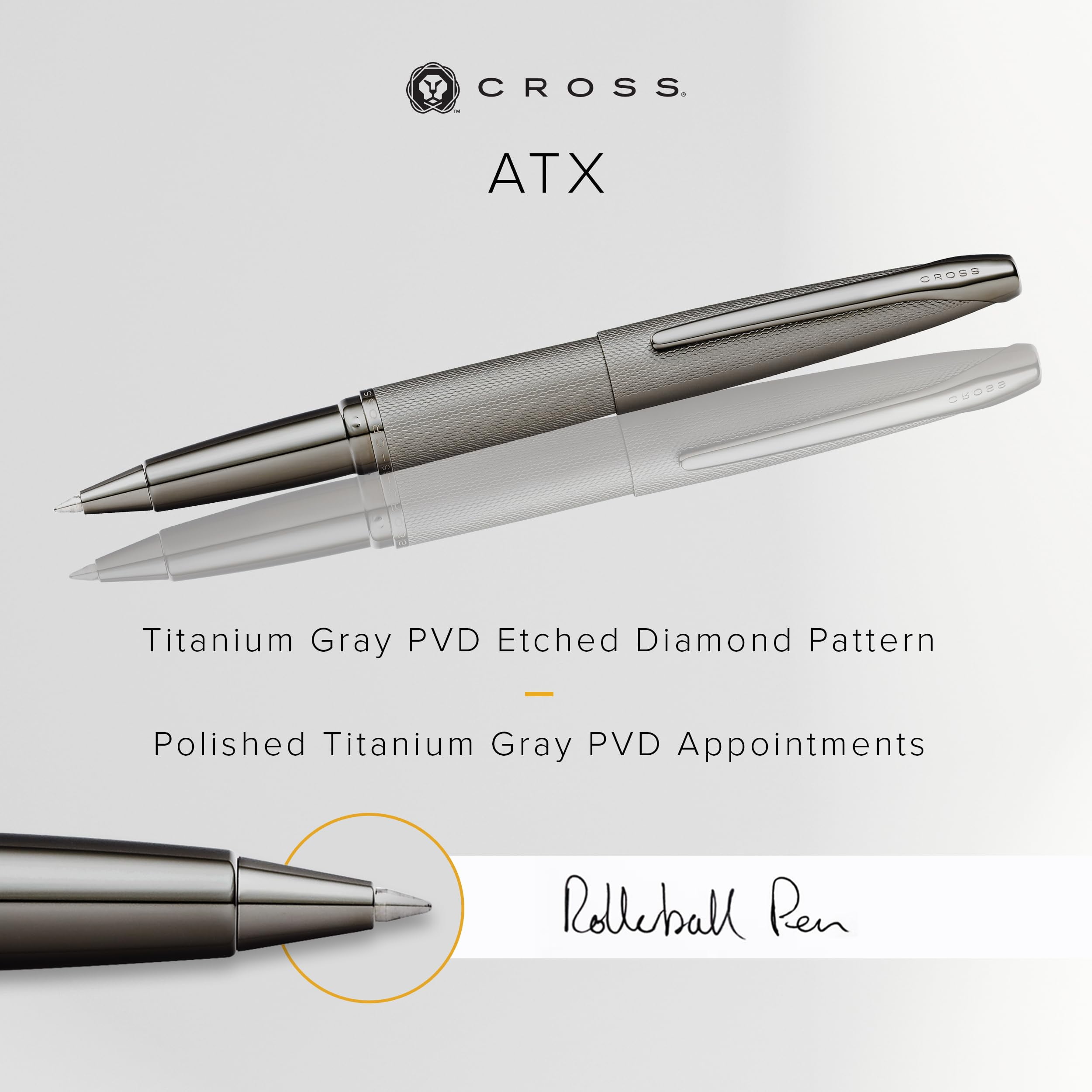 Cross ATX Sandblasted Titanium Gray Rollerball Pen