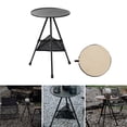 thumbnail image 2 of Camping Round Table Outdoor Tourist Portable Folding Lightweight Aluminum Alloy Self-Lifting Table Outdoor Supplies, 2 of 8