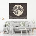 thumbnail image 2 of Yayeee Tapestry Wall Hanging for Bedroom 60" x 51" Living Room Home Wall Art Decor, Beige Moon, 2 of 7