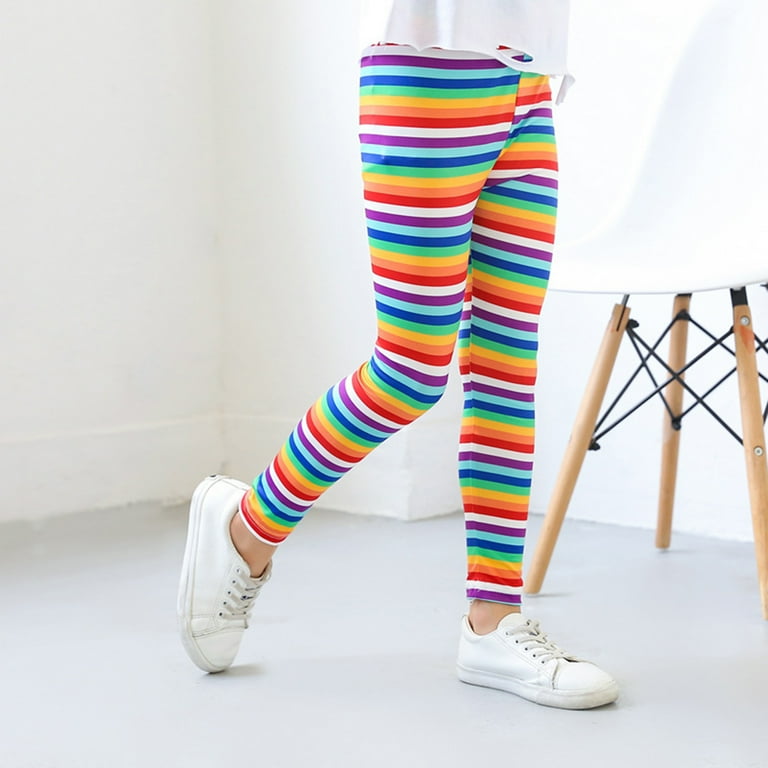 QCTime Trousers Printing All Match Children Girls High Elasticity