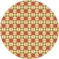 thumbnail image 1 of Ahgly Company Indoor Round Patterned Papaya Orange Area Rugs, 4' Round, 1 of 6