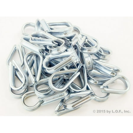 

50 Galvanized Wire Cable Rope Thimble Marine Boat 5/16 Inch 7.9 mm