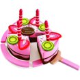 thumbnail image 3 of Hape - Double Flavored Birthday Cake Wooden Play Food Set, 3 of 6