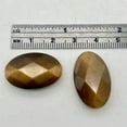 thumbnail image 4 of Exotic Perfectly Faceted Tigereye Half-Strand | 24x15x7 | Golden | Oval | 8 bds|, 4 of 9