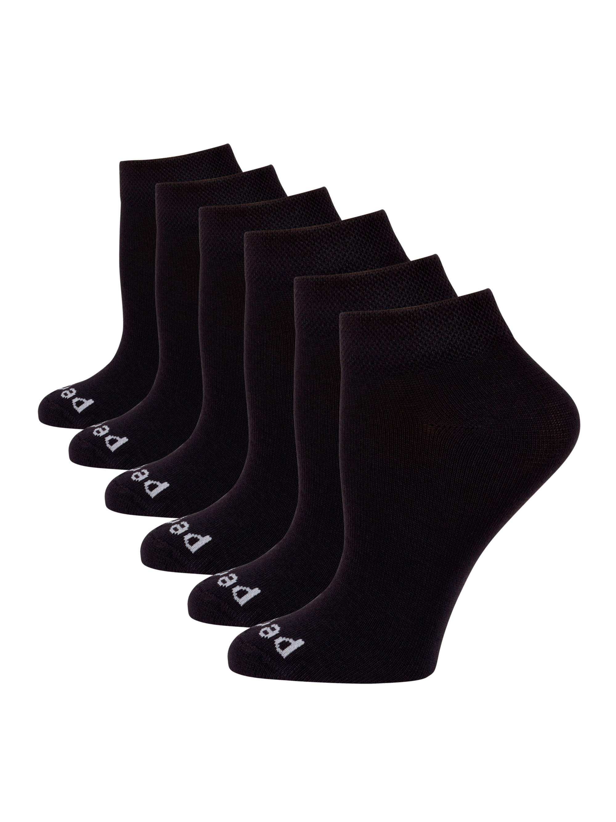Ladies Lightweight Low Quarter Socks with Coolmax Value Pack, 6 Pairs