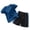 Navy, variant on mgoYE Girls Boys Quick Dry Athletic Short-Sleeve T- Shirt and Active Mesh Shorts Set(Grey,5-6 Years)