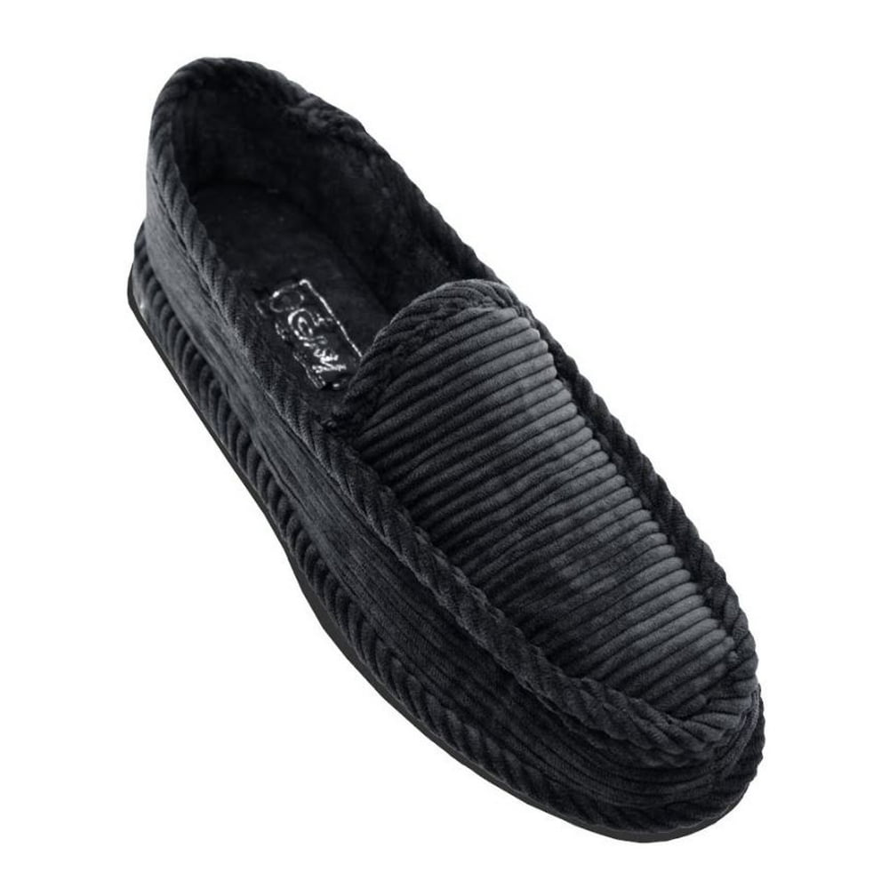 Team Blue Deals - Men's Corduroy Moccasin Slippers House Shoe. Sizes 7