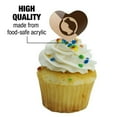 thumbnail image 3 of Cat Sitting Silhouette Heart Love Cupcake Picks Toppers Decoration Set of 6, 3 of 6