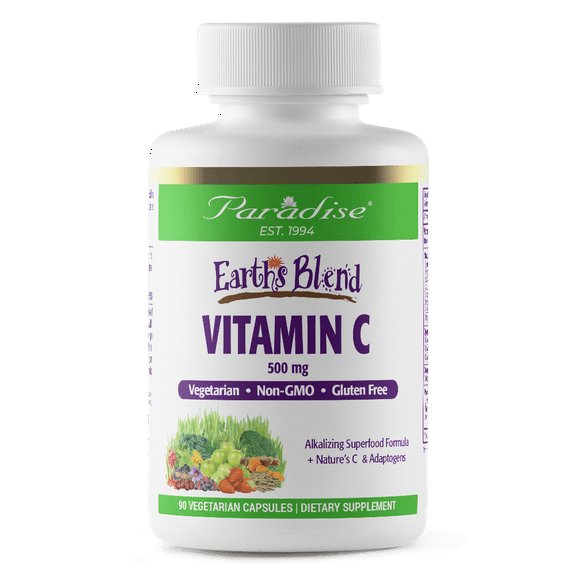 Paradise Herbs Earth's Blend®, Vitamin C, 90 Vegetarian Capsules