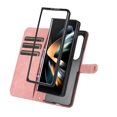 thumbnail image 2 of Crossbody Wallet Case for Samsung Galaxy Z Fold 6 with RFID Blocking Card Slot Holder, Magnetic Flip Folio Purse Case, PU Leather Zipper Handbag with Detachable Lanyard Strap Phone Case,Pink, 2 of 11