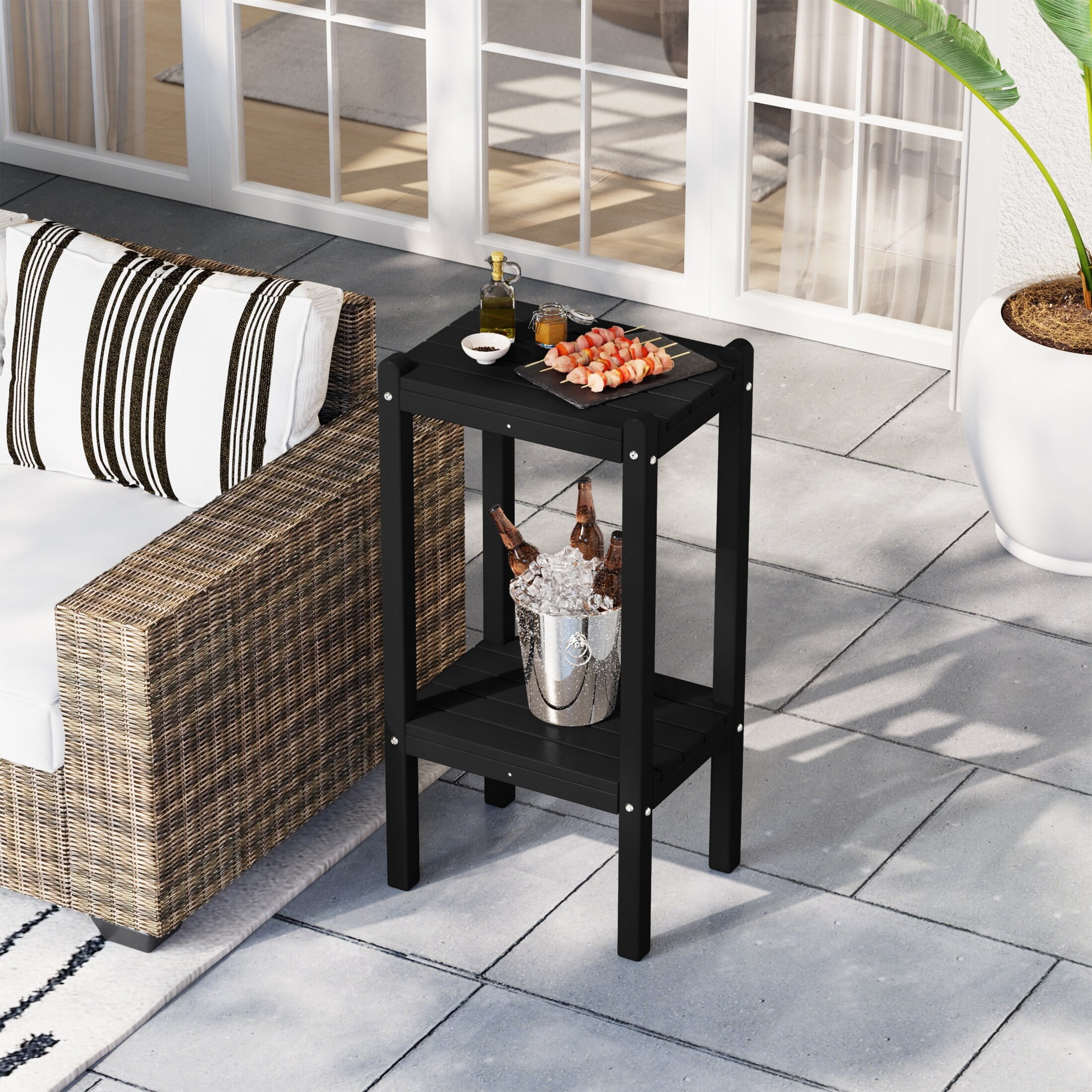 Narrow outdoor side table discount