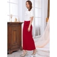 thumbnail image 2 of DARING DIVA Women's Formal Long Cocktail Bodycon Fishtail Maxi Skirts Small Red, 2 of 6