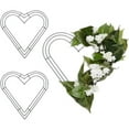thumbnail image 4 of WBQ 3Pcs Heart Shaped Wire Wreath Rings 11.8 Inch Metal Wreath Frame, Heart Valentine's Day Wreath Making Rings Base, Christmas Wire Wreath Frame, DIY Crafts Wedding Garland Ring, 4 of 6