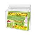thumbnail image 3 of Marketing Holders Outdoor Brochure Holder Holds 9 x 6 Booklets and Bifolds Wall Mount Clear Acrylic Box with Lid Store Front Pamphlet Display Take One Organizer Bin, 3 of 7