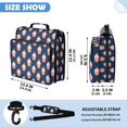 thumbnail image 3 of Zipper Binder with Shoulder Strap 2 inch 3 Ring Waterproof File Folder Organizer Bag 500 Sheet Peach Ice Cream Pattern, 3 of 8