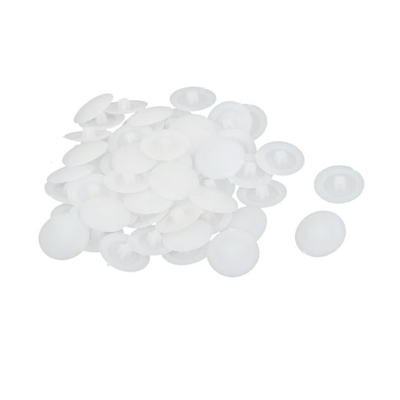 Unique Bargains 12mm Dia Plastic  Screw Cap Hole Plugs Dust Proof Covers White 100pcs
