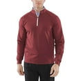 thumbnail image 2 of Summer Savings WTXUE Sweatshirts & Hoodies Long Sleeve, Zip Mock Neck Shirts for Men Mens Quarter Zip Pullover Shirt Pullover Performance Quarter Zip Solid, Athleisure for Men Red M, 2 of 7