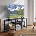 thumbnail image 7 of 50 Inch TV Stand for Living Room, Small Entertainment Center with Open Storage Shelves, Heavy Duty Metal Frame, Media Console Table for TVs up to 50 Inch, Black, 7 of 7