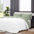 thumbnail image 4 of DNG Creations 5 Piece Reversible Diamond Pattern Comforter All Season 550 GSM - Twin/ Twin XL - Size ( Light-Sage/White Colour ) 800 Threads Count, 100% Egyptian Cotton, 4 of 7