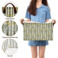 thumbnail image 5 of Yayeee Foldable Storage Basket for Shelves Waterproof Cloth Bins with Handles, Green Stripe Flowers, 5 of 7