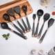 thumbnail image 3 of Utensilios de cocina de 9 piezas para cocinar ranurada, volteador, calor alto para y sartenes antiadherentes , negro Mango negro Magideal Utensilios de cocina, 3 of 7