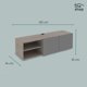thumbnail image 2 of Mueble para TV The Shop, Panel Empotrable, 120 cm x 34 cm x 33 cm, MDF Resistente gris unitalla, 2 of 7