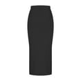 thumbnail image 4 of Weiqiqre Women's Skirts Classic Below Knee Pencil Skirt Stretch Line Midi Skirt of Business Casual Outfits, 4 of 5