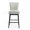 Beige + Black + Fabric, variant on Swivel Counter Stool with PU Leather and Solid Wood Legs for Kitchen Island, Brown