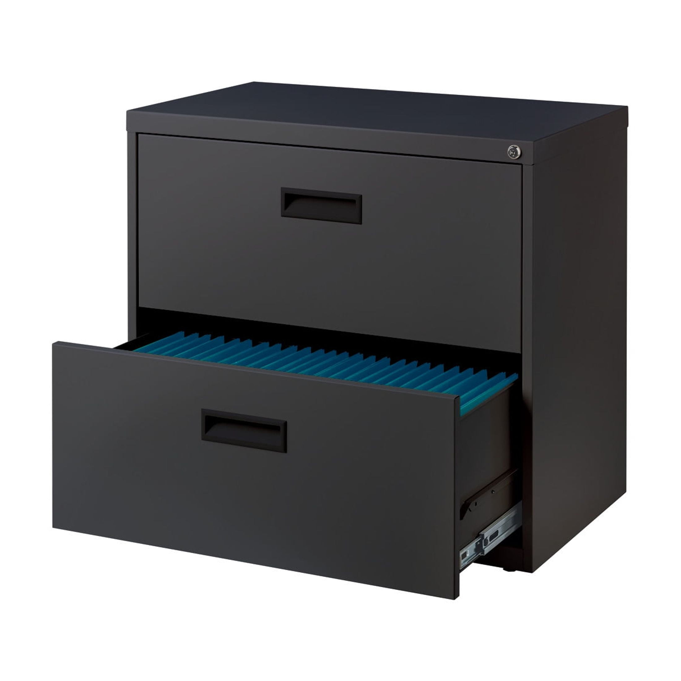 Hirsh 30 inch Wide 2 Drawer Lateral File Cabinet for Home or Office, Charcoal