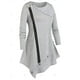 thumbnail image 2 of Camiseta Irregular Cremallera Talla Extra Rosegal  Mangas largas de talla grande, 2 of 5